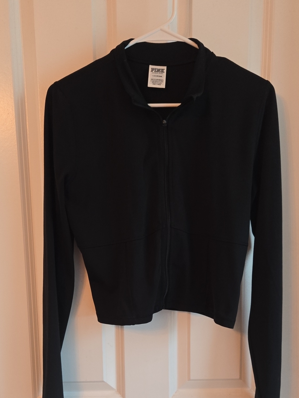 PINK Victoria's Secret Black Zip-Front Jacket